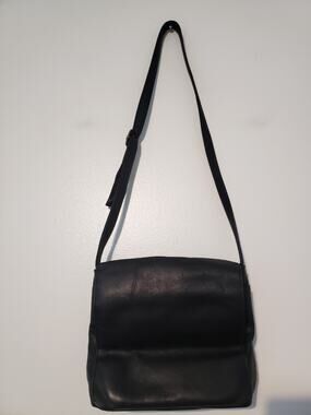 Y2K Vintage Clava American Handbag Purse Crossbody Black Leather Colombia